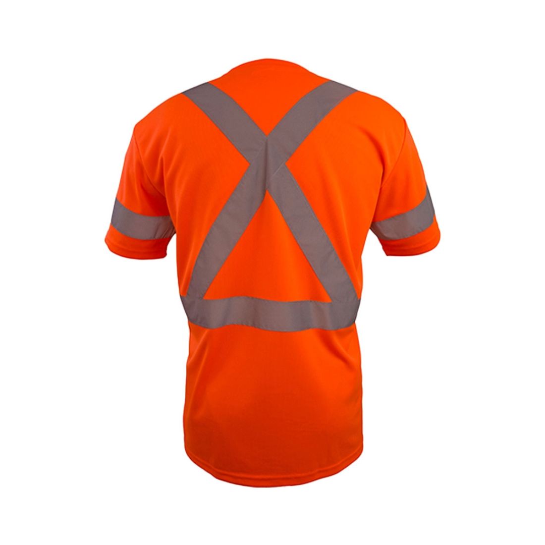 Coolworks Men's High Visibility Short Sleeve Reflective Safety T-Shirt TS1103 - Orange Workwear for Construction, Running & Night Cycling