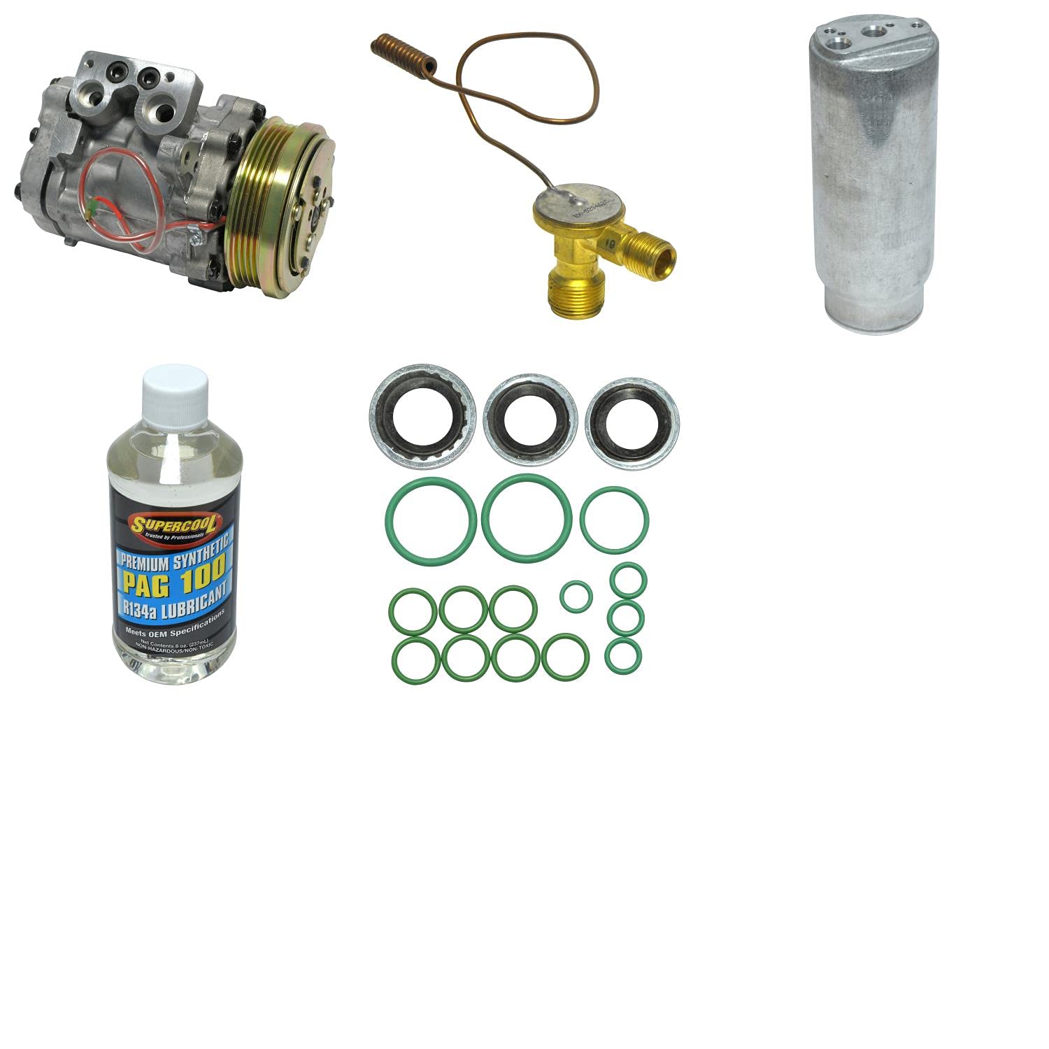 HVAC A/C Compressor Replacement Kit - Compatible with Multiple Car Models | Fast Cooling System Repair | Ideal for DIY Mechanics & Auto Shops