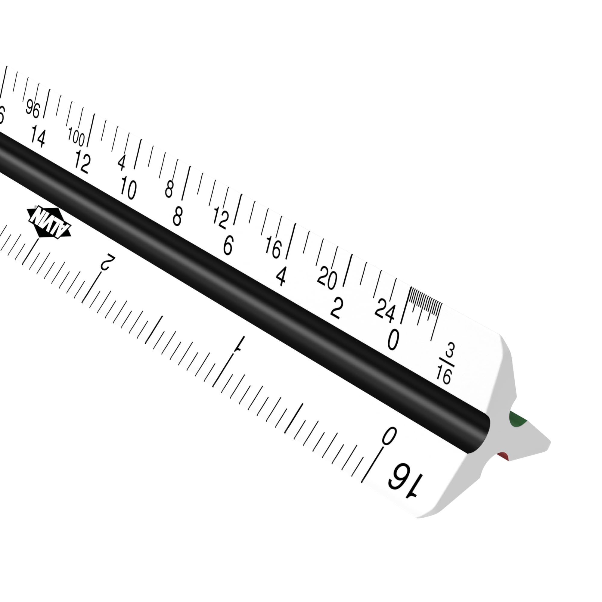 ALVIN Architect Triangular Scale - 12 Inch Multipurpose Drafting Ruler for Drawing, Planning & Design - High Impact Plastic White | Perfect for Architects, Engineers & Students | Ideal for Blueprints, Sketches & Technical Drawings