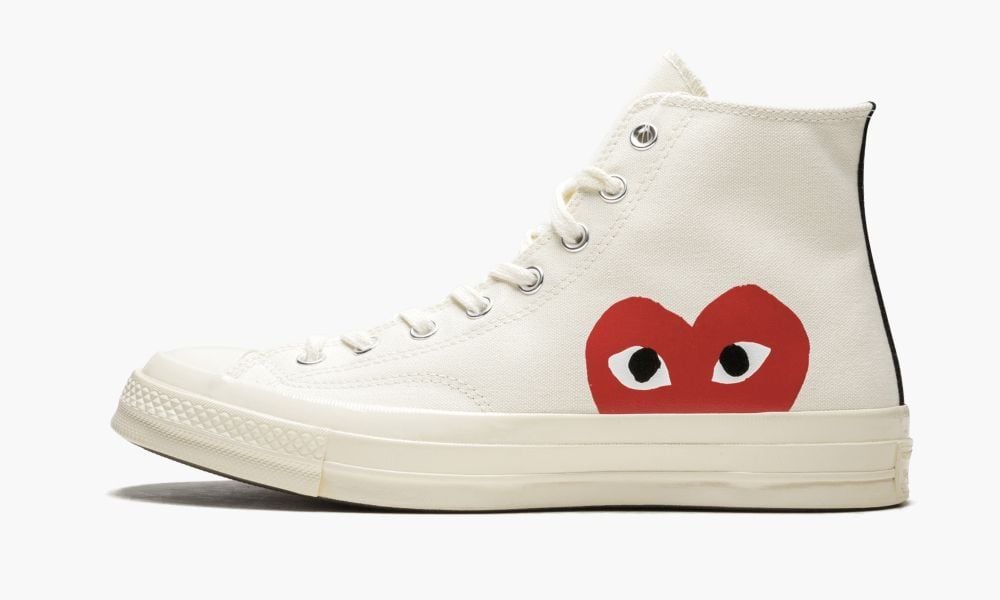 Comme des Garcons Beige Sneakers for Women - Fashionable Low Top Canvas Shoes for Casual Wear & Street Style Outfits