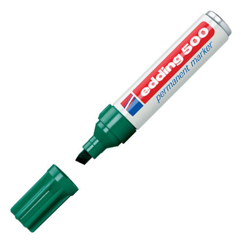 edding 500 Permanent Marker Pen Chisel Tip - Waterproof & Fade-Resistant for Labeling, Crafts & Industrial Use