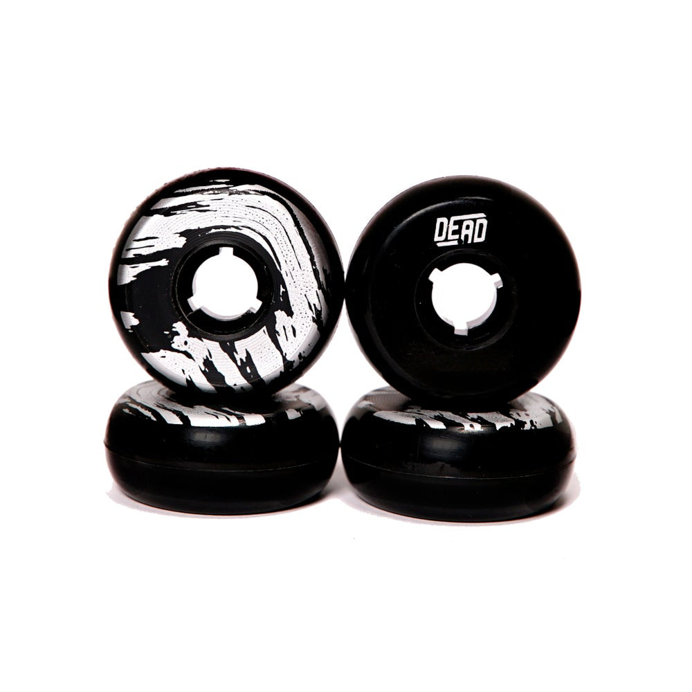 Dead Inline 58mm Aggressive Inline Skating Wheels - 4 Pack Set for Speed Skating, Roller Derby & Outdoor Sports