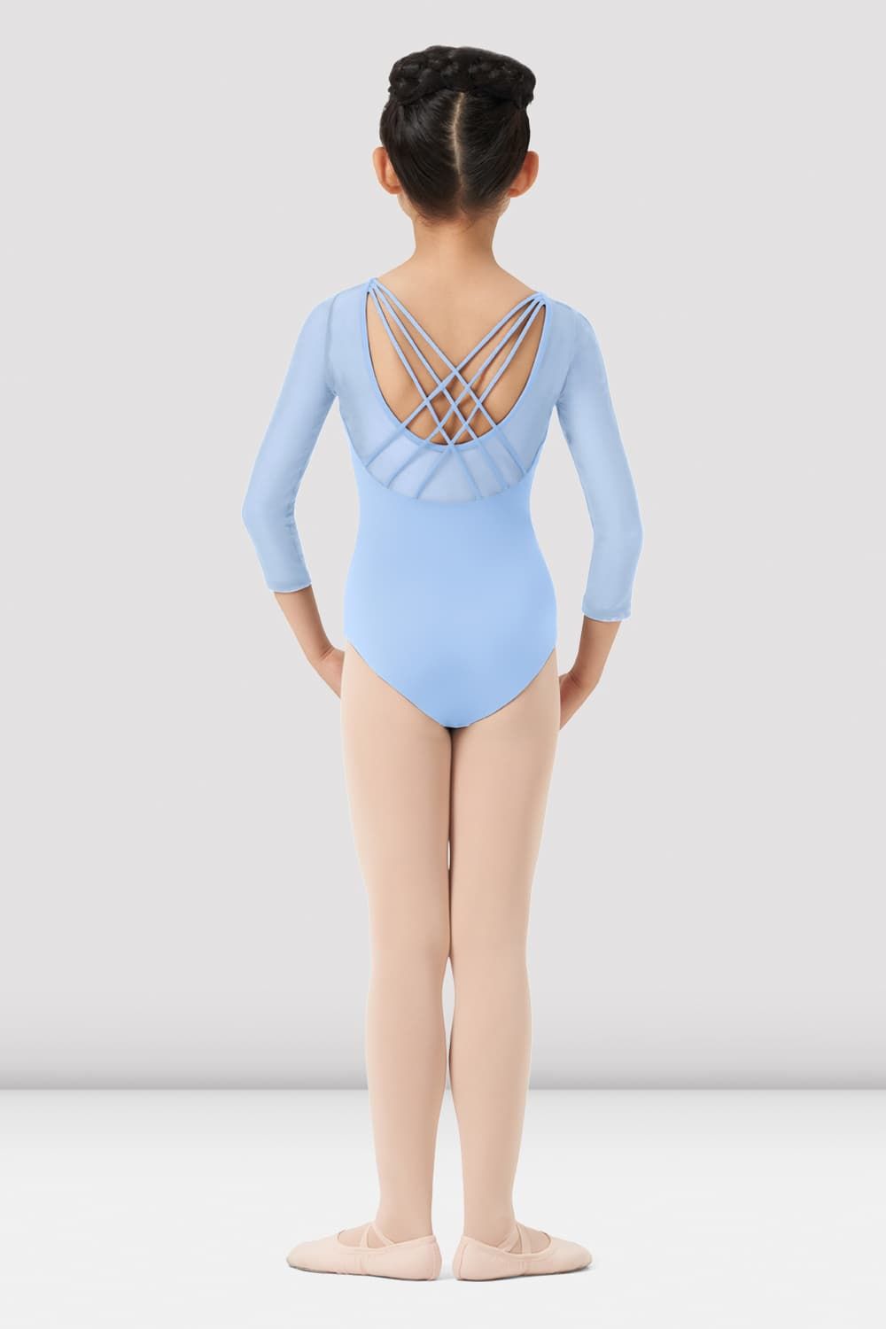 Girls Mirella Paisley Print 3/4 Sleeve Ballet Leotard - Dancewear for Ballet Class, Performance & Practice
