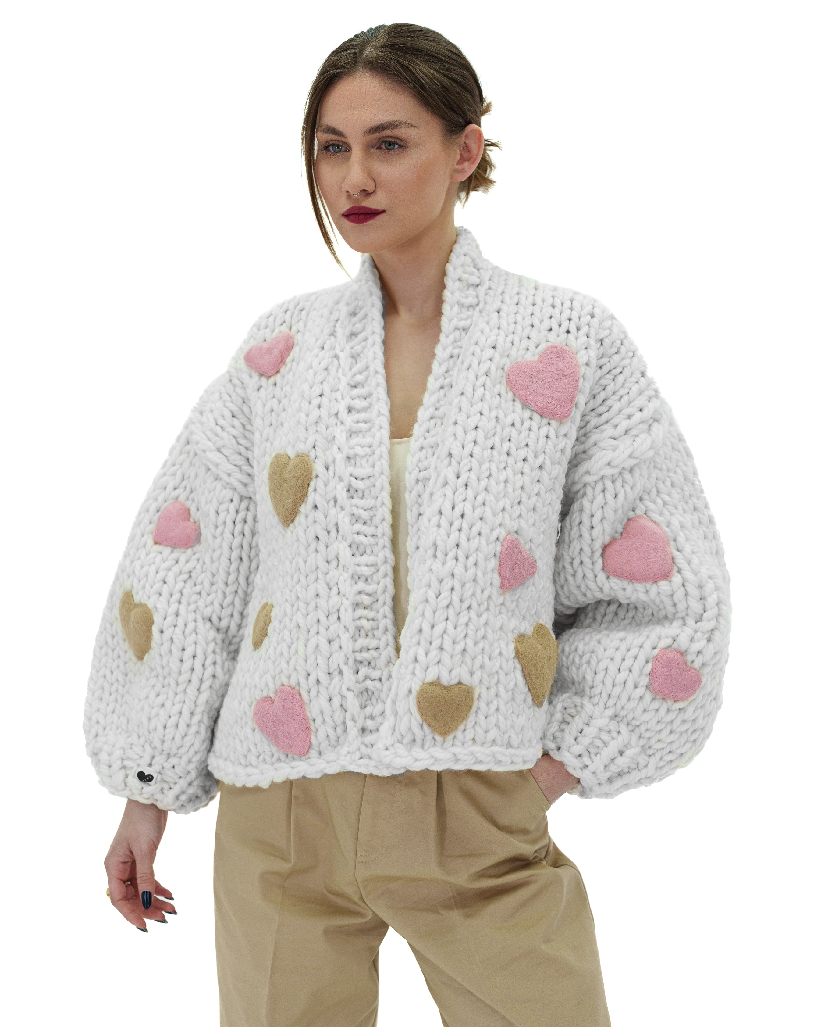 Heartfelt Cardigan for Women - Cozy Knit Sweater with Long Sleeves & Soft Fabric | Perfect for Fall, Winter & Casual Outfits