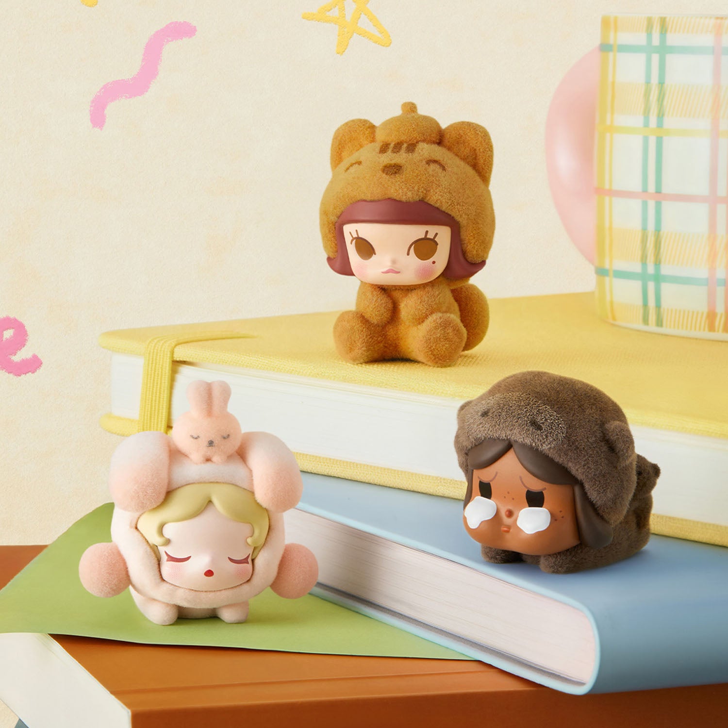 POP BEAN Pajama Cross Dressing Series Mini Blind Box - Cute Anime Collectible Figures for Home Decor, Office Display & Gift Giving
