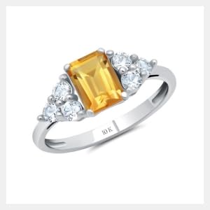 Citrine | White Gold
