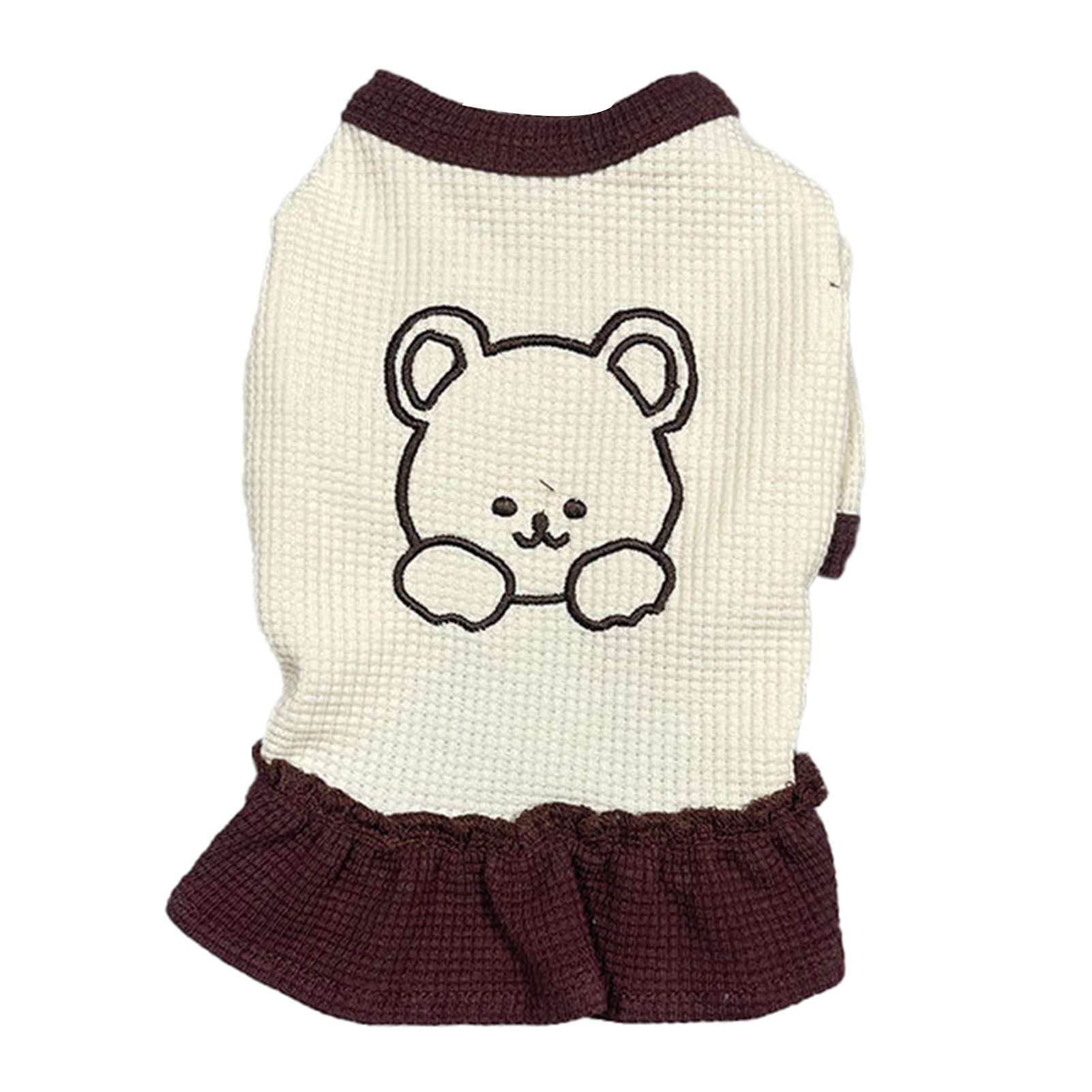 Cute Dog Sweatshirt Dress - Plaid Pet Costume for Winter