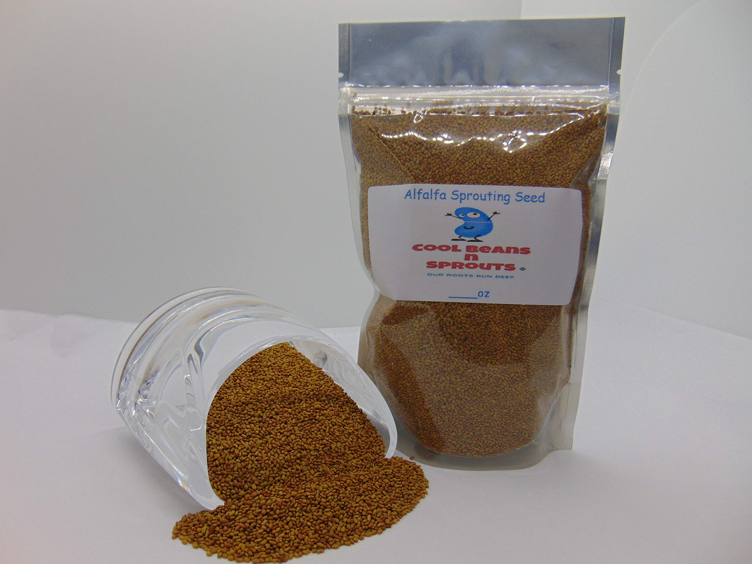 Alfalfa Microgreen Seeds - 8 oz | Non-GMO, Organic Sprouting Seeds for Home Gardening | Cool Beans n Sprouts Brand | Perfect for Salads, Sandwiches & Healthy Juicing