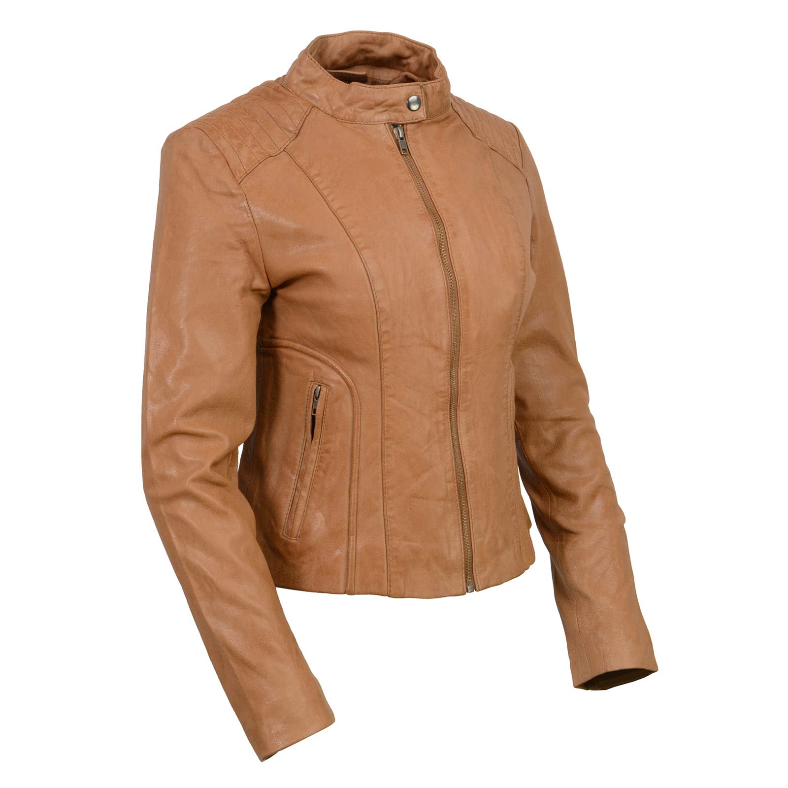 Milwaukee Leather Vintage SFL2814 Women's Black Motorcycle Jacket - Stylish Biker Jacket for Women, Perfect for Riding, Casual Outfits & Night Out