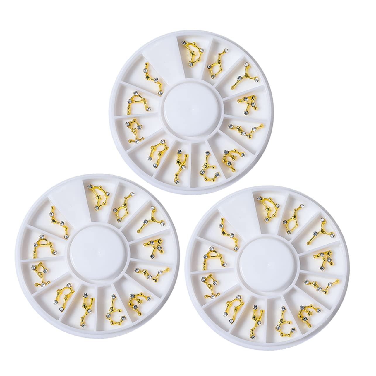 Minkissy 3D Nail Charms Set - Zodiac Signs & Personalized Nail Art Gems for DIY Manicure | Perfect for Nail Salons, Home Nail Art, and Special Occasions
