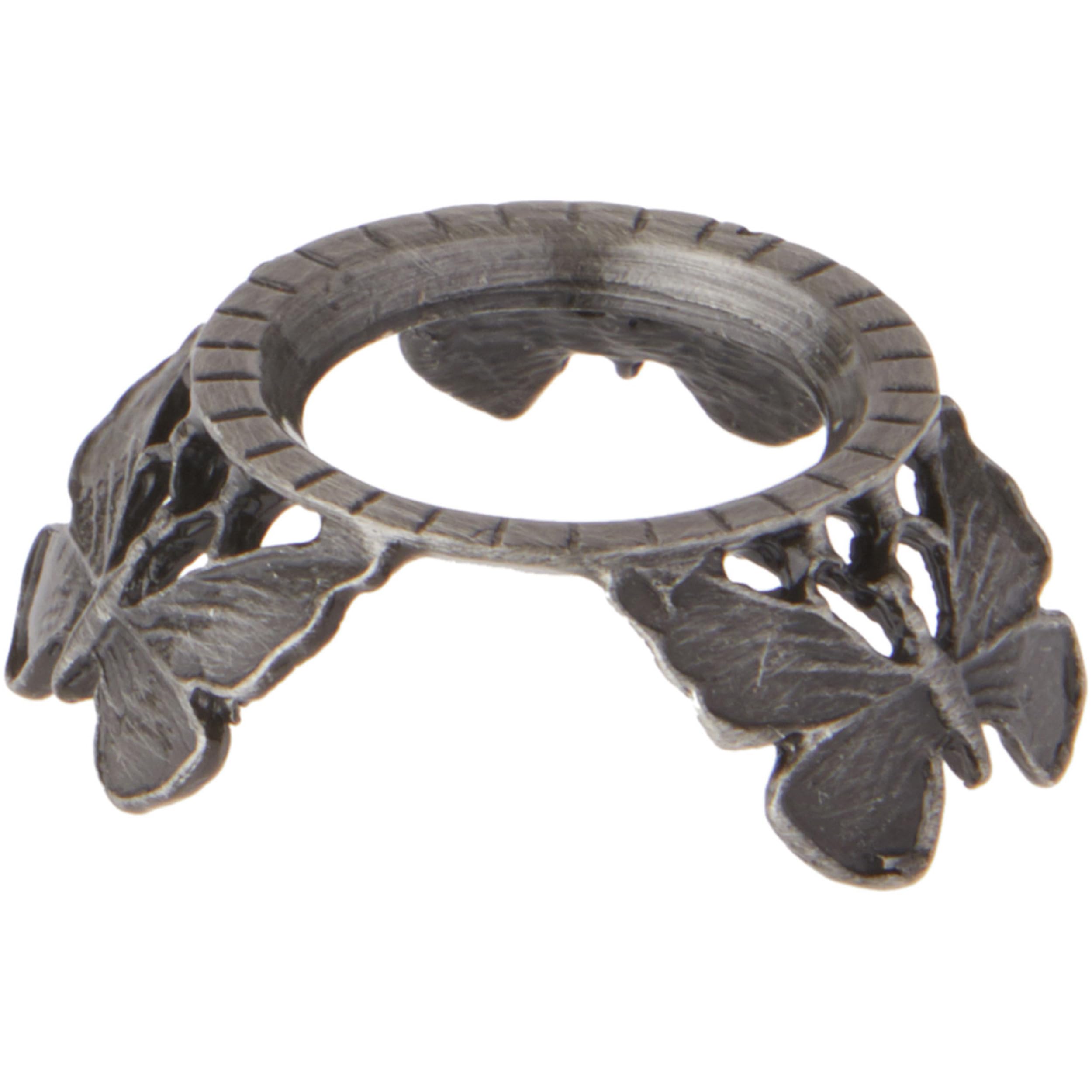 Bard's Pewter Egg Stand Holder with Butterfly Design - 0.875 Inch Diameter (Pack of 12) - Perfect for Hen-Sized Eggs - Elegant Table Decor for Easter, Brunch, and Kitchen Display