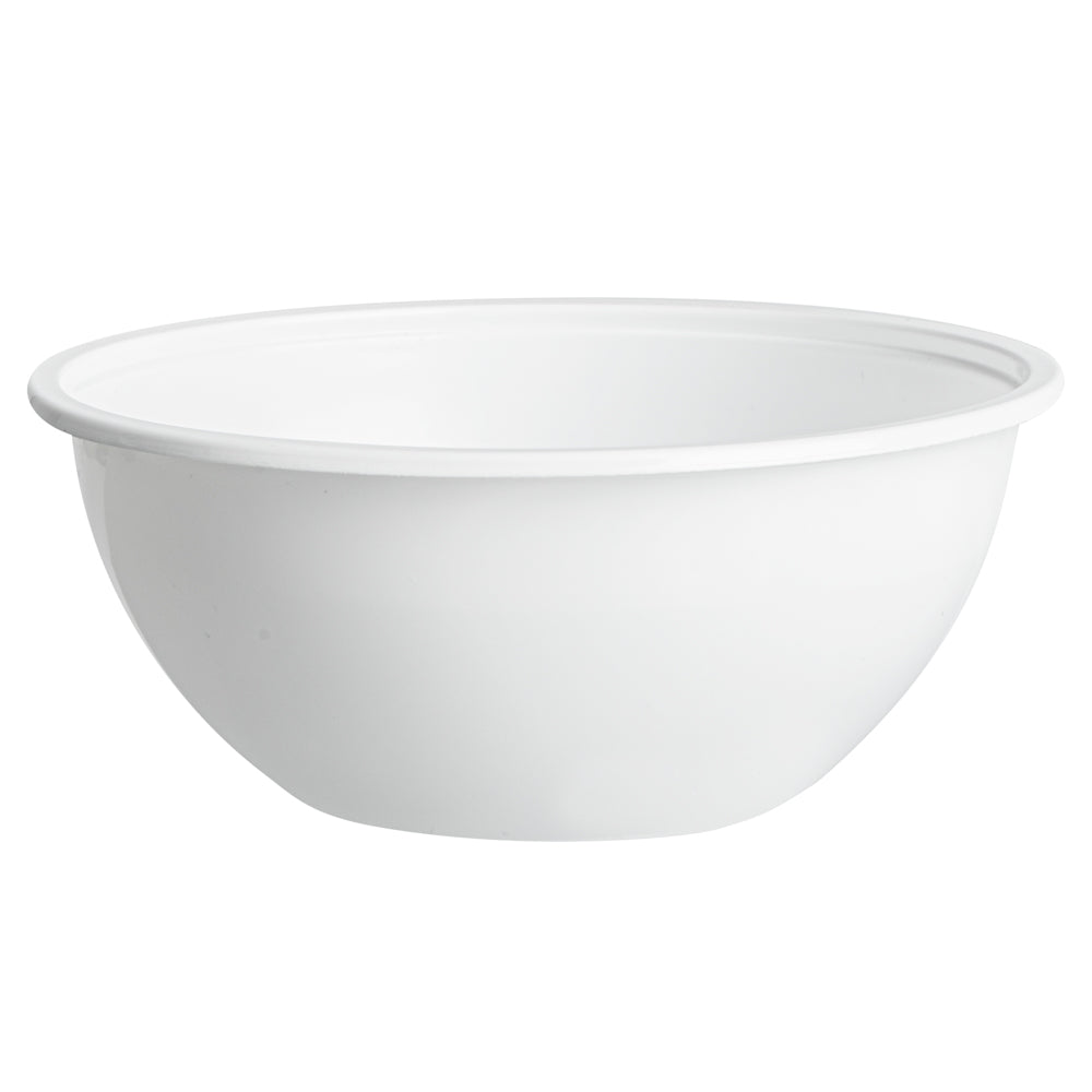 7 oz Round White Plastic Salad Bowls - 5