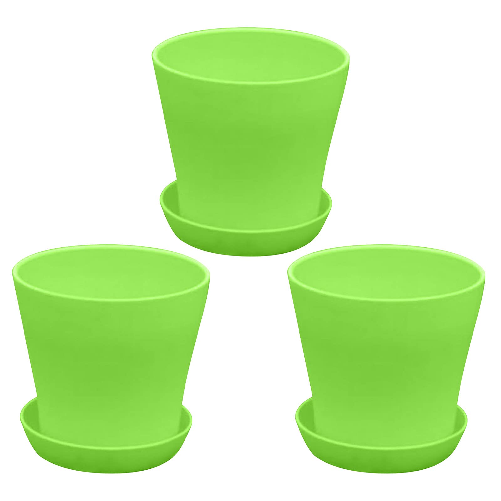 2-Pack 3-Piece Open Pot PP Resin Balcony Planters for Green Plants - High Waist Long Gardening Pots for Indoor/Outdoor Use, Perfect for Herbs, Flowers & Small Plants on Balcony, Patio or Windowsill