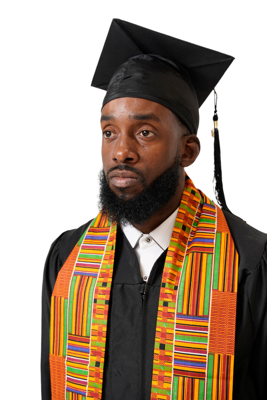 Authentic Kente African Print Graduation Stole/Sash DP0795S1 - Perfect for Graduation Ceremonies, Cultural Events & African Heritage Celebrations