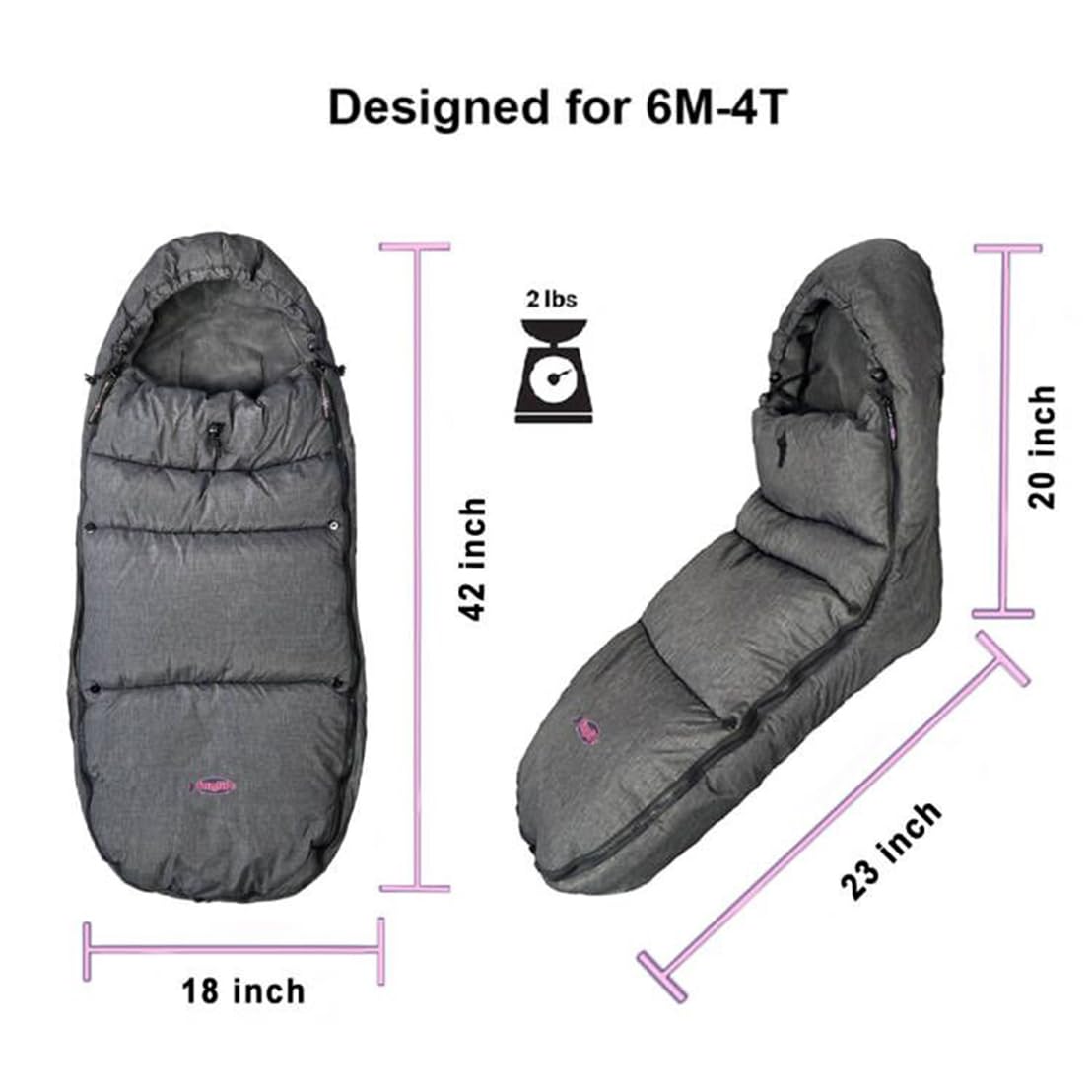 Universal Toddler Stroller Footmuff - Warm & Cozy Pushchair Sleeping Bag with Easy Open Front | Perfect for Winter Walks, Baby Stroller Accessories, Outdoor Activities with Infants