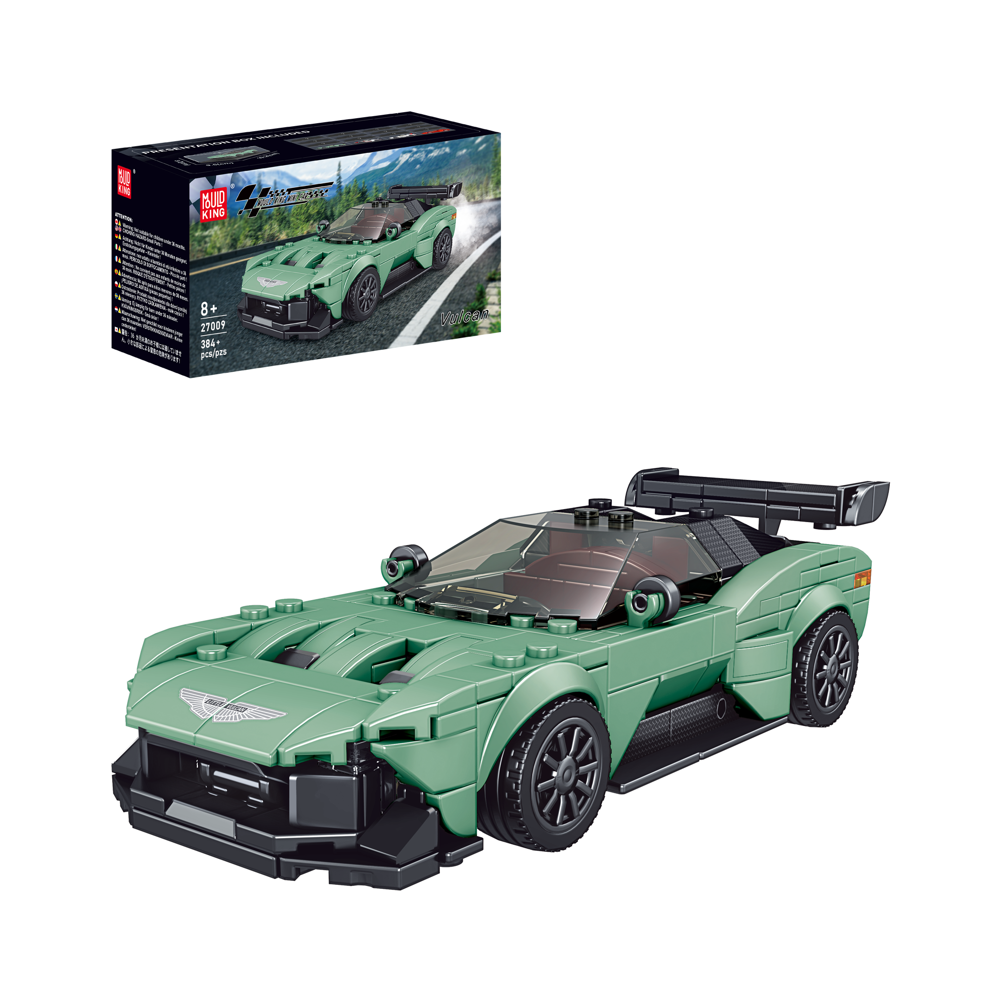 Mould King 27009 Vulcan Supercar Model Building Kit - 369 Piece Sports Car Toy for Adults & Kids - Perfect for STEM Learning, Collectors & Car Enthusiasts
