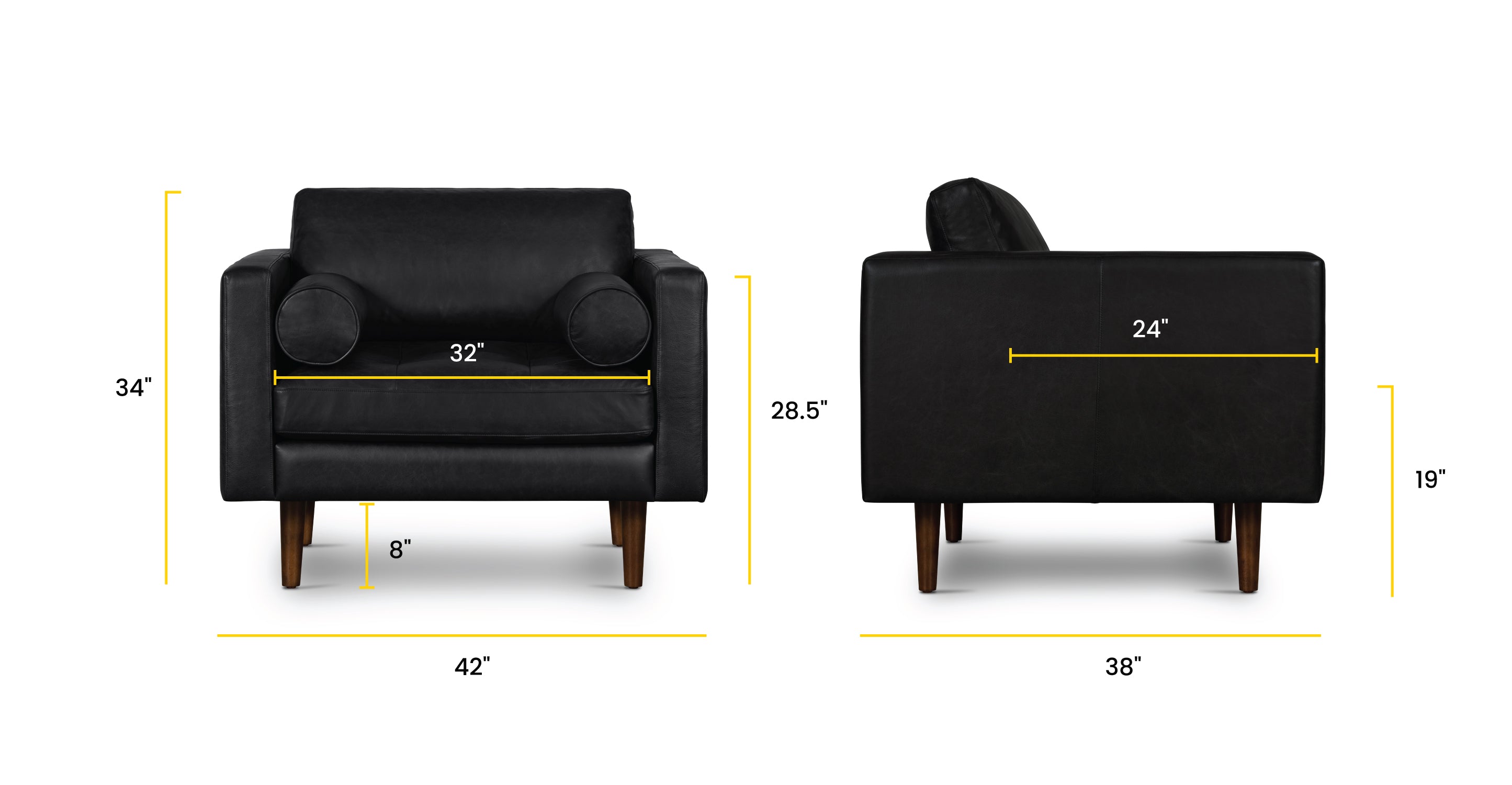 Premium Napa Lounge Chair - Modern Comfortable Recliner for Living Room, Bedroom & Office - Ergonomic Design for Relaxation & Reading