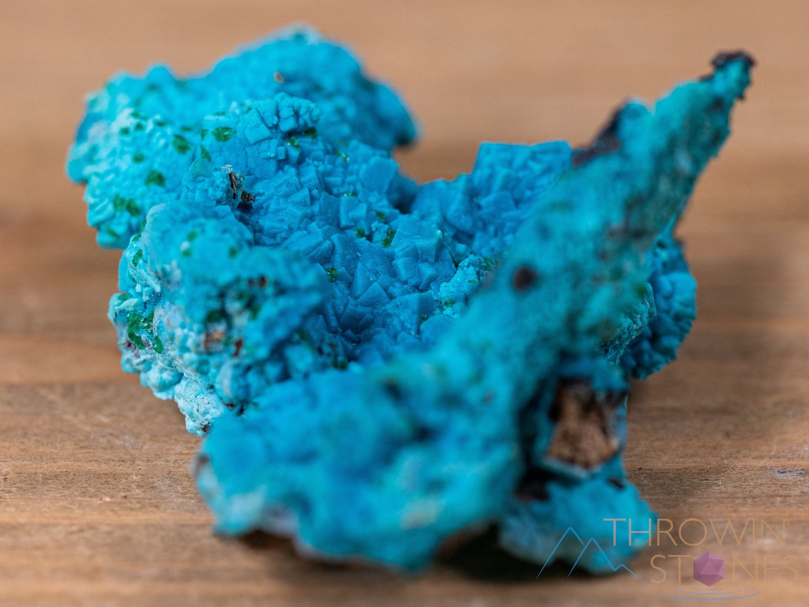 Natural CHRYSOCOLLA Pseudomorph after AZURITE & MALACHITE Raw Crystal with Calcite - Healing Stone Collection, Unique Housewarming Gift, Spiritual Home Decor for Meditation & Energy Cleansing | Raw Gemstone Specimen 40491