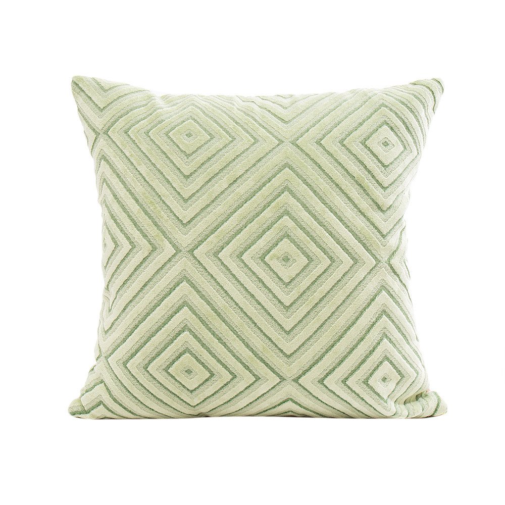 Silk Pillowcase 20x20 Inches - Standard Size Bohemian Flocking Linen Cushion Cover for Sofa, Bed, Waist Throw - Soft Home Decor Pillow Case (A, One Size) - Perfect for Living Room, Bedroom & Boho Style Decor