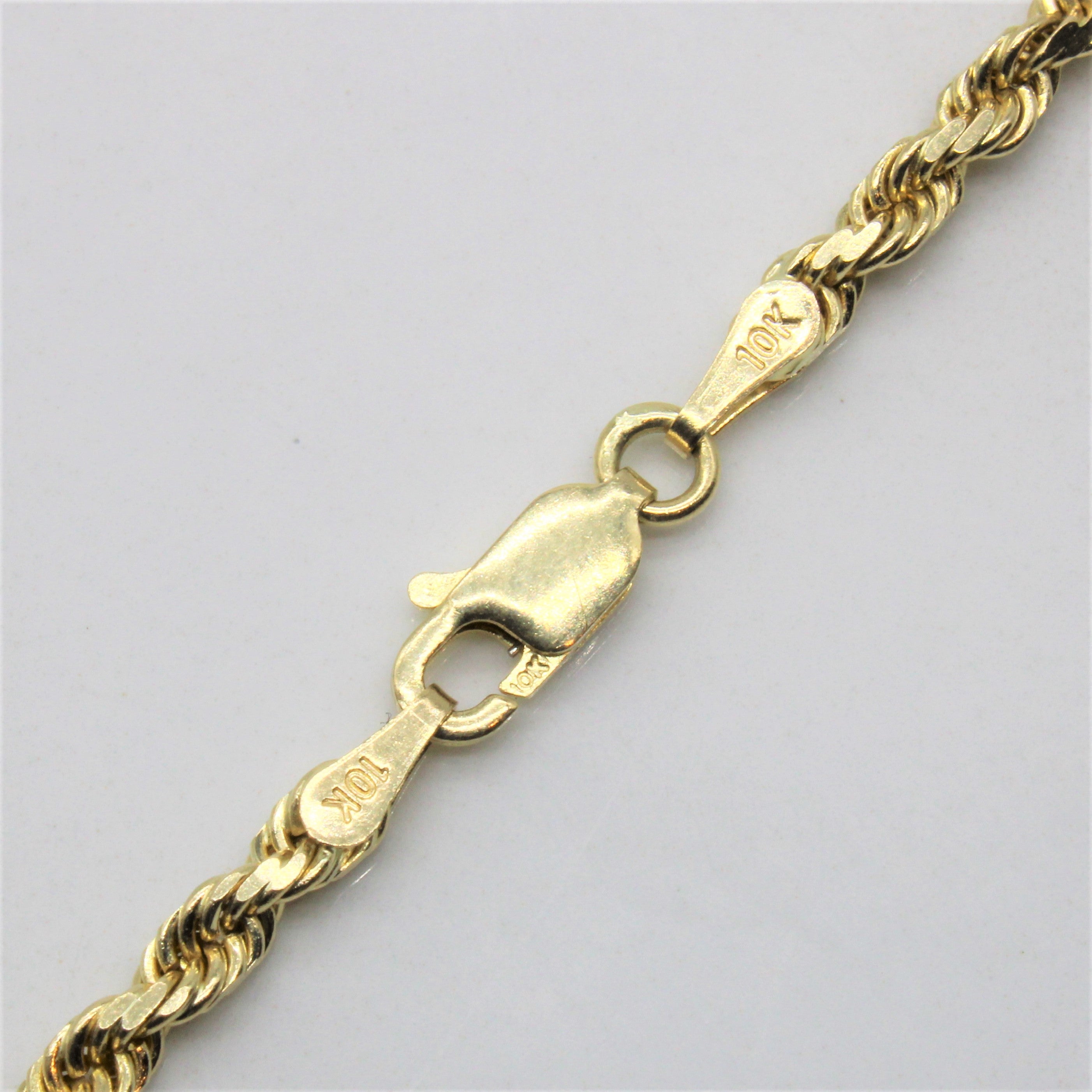 10K Yellow Gold Rope Chain Necklace 24 Inch - Durable & Stylish Jewelry for Men and Women - Perfect for Everyday Wear, Gifts & Special Occasions