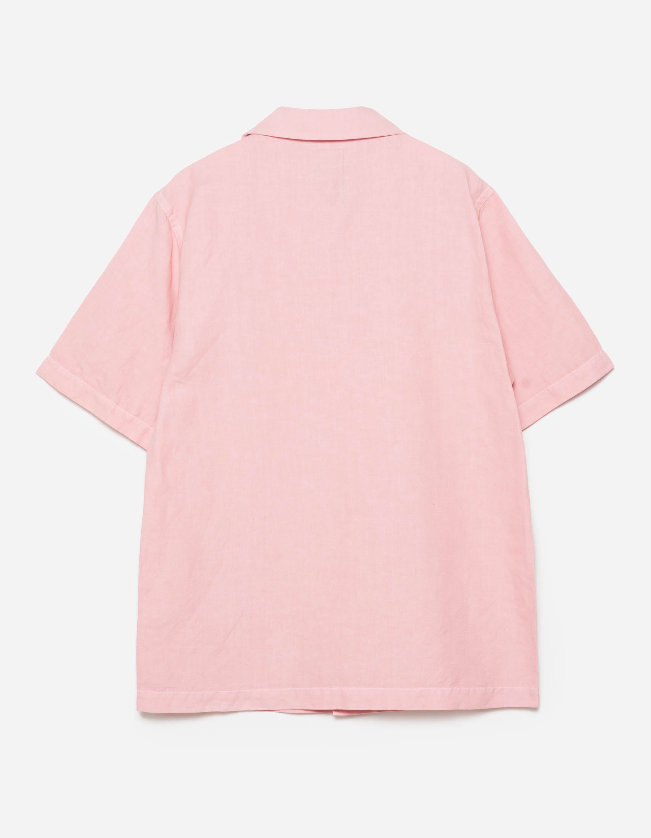 5211 Hemp Camp Collar Shirt for Men - Breathable Pink Casual Button Down Shirt - Perfect for Summer Outings, Beach Vacations & Outdoor Adventures