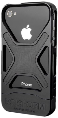 RokForm Fuzion iPhone 4/4s Aluminum Protective Case - Durable, Made in USA, Black - Perfect for Outdoor Adventures and Daily Use