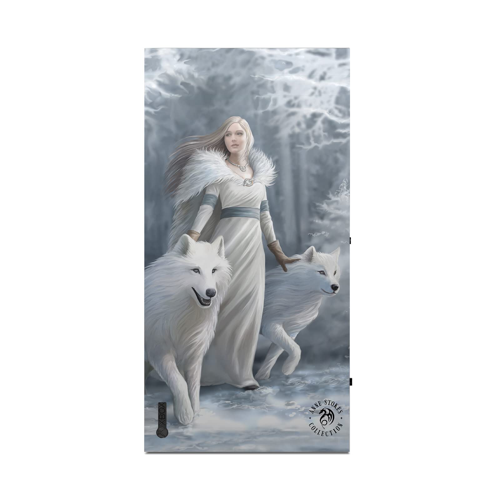 Official Anne Stokes Winter Guardian Art Vinyl Skin Sticker Decal for Xbox Series X Console & Controller Bundle - Gaming Accessories for Enhanced Protection & Style