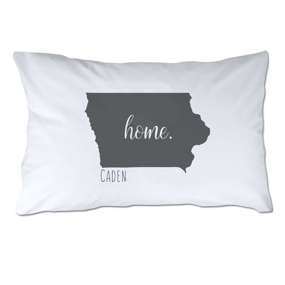Personalized Iowa State Home Pillowcase - Custom Map Design for Bedroom Decor, Housewarming Gift & Travel Souvenir - Perfect for Couples, Families & Iowa Pride