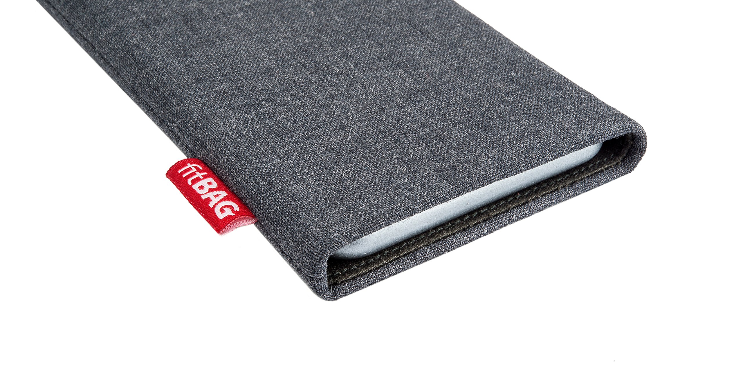 Premium Gray Custom Fit Sleeve Case for Huawei P8 Lite (2017) | German-Made Suit Fabric Pouch with Microfiber Lining | Perfect for Business Meetings, Travel & Daily Protection