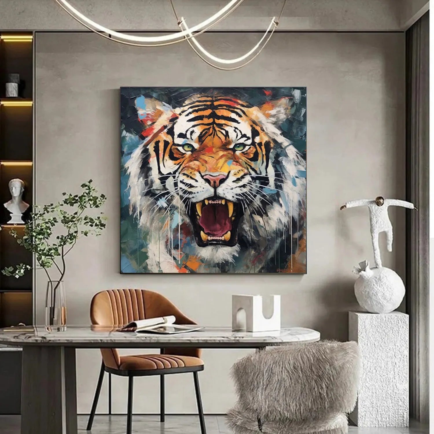 Animal Art Painting #AP082 - Handmade Canvas Wall Decor for Living Room, Bedroom & Office - Perfect Gift for Pet Lovers & Home Decor