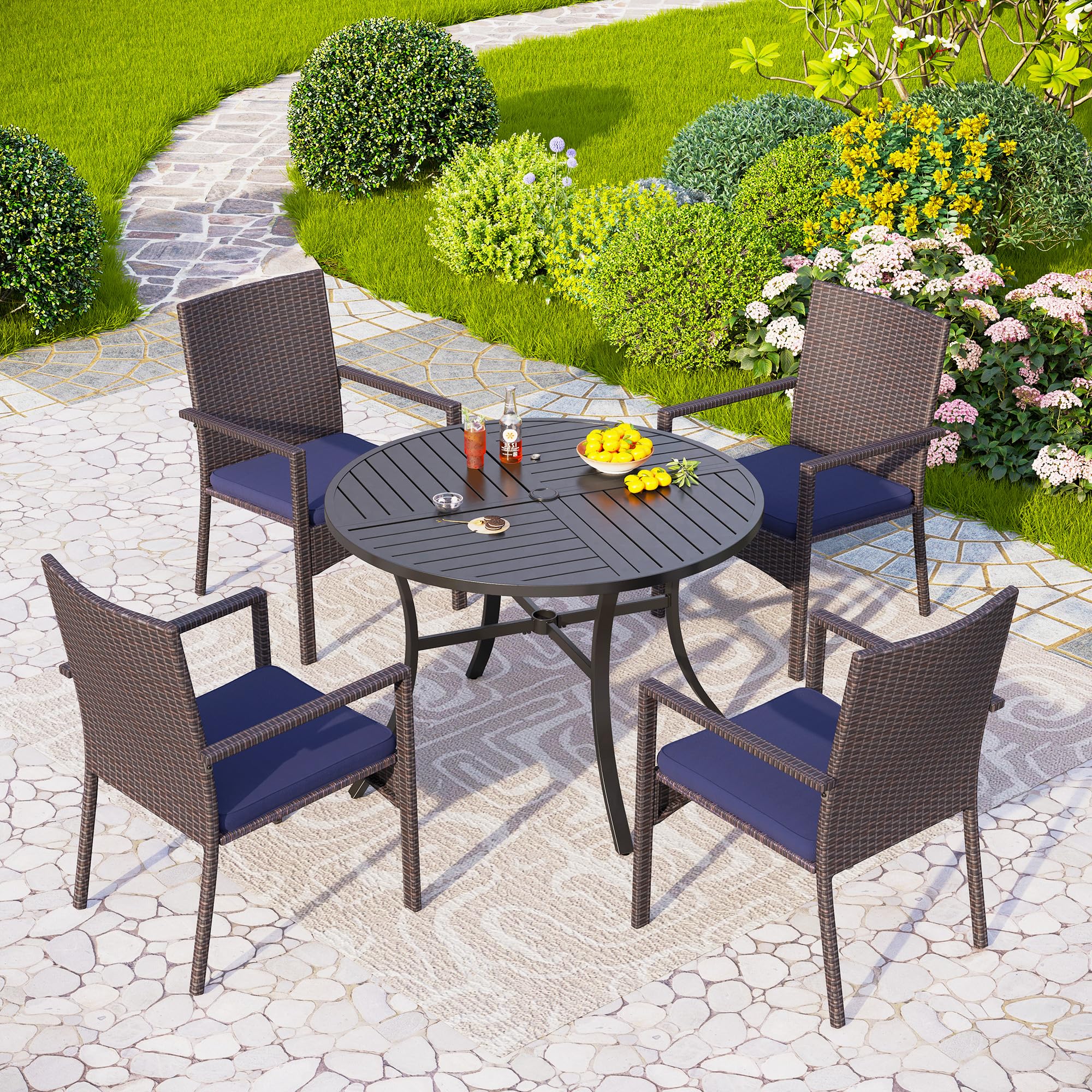 PHI VILLA 5-Piece Outdoor Dining Set - 42
