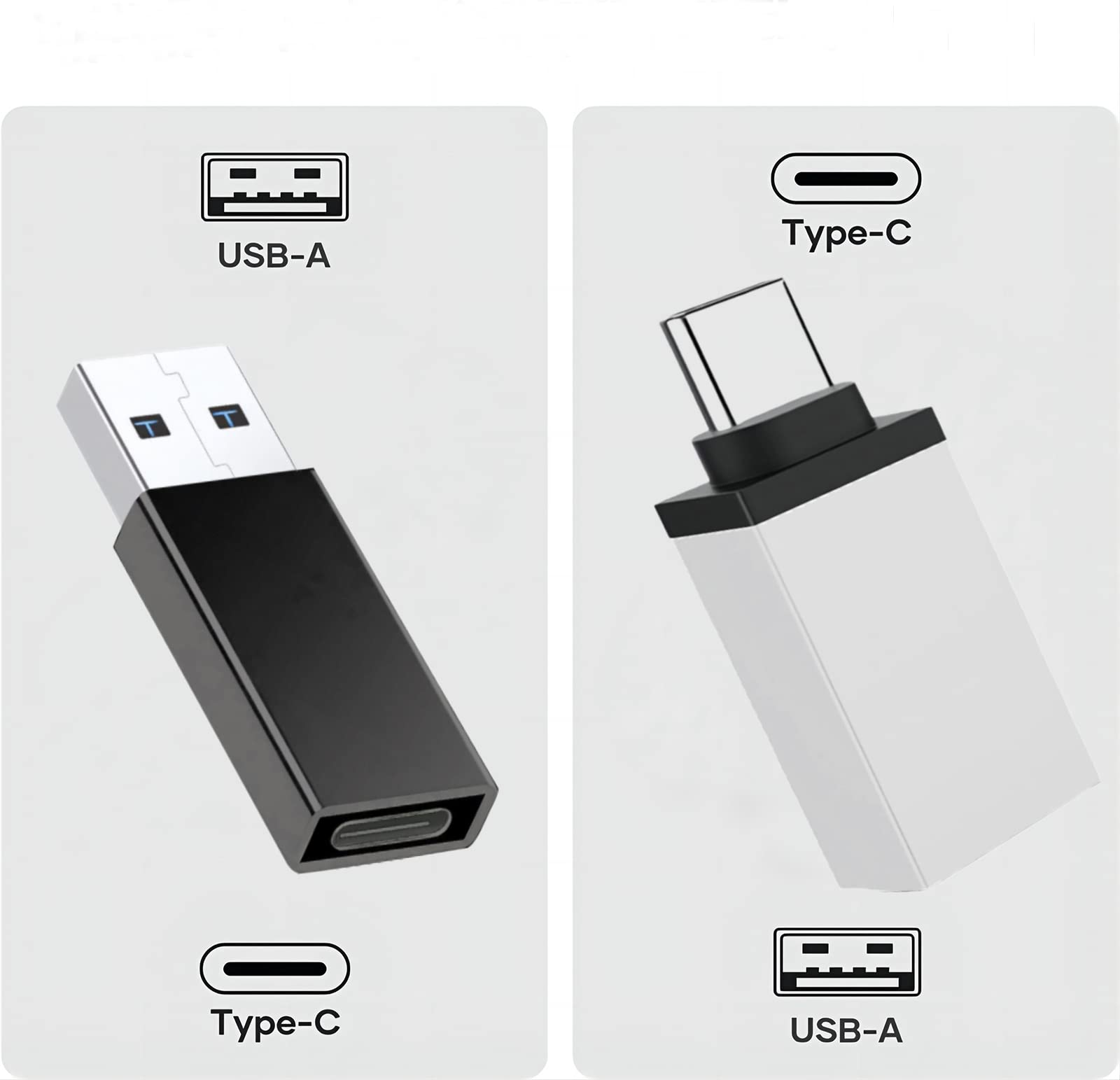 SZFUDIGO USB C to USB Adapter (2 Pack) & USB to USB C Adapter (2 Pack) - 4-in-1 Fast Charging Data Transfer Kit for MacBook, iPhone, iPad, Samsung - Perfect for Home, Office & Travel Accessories