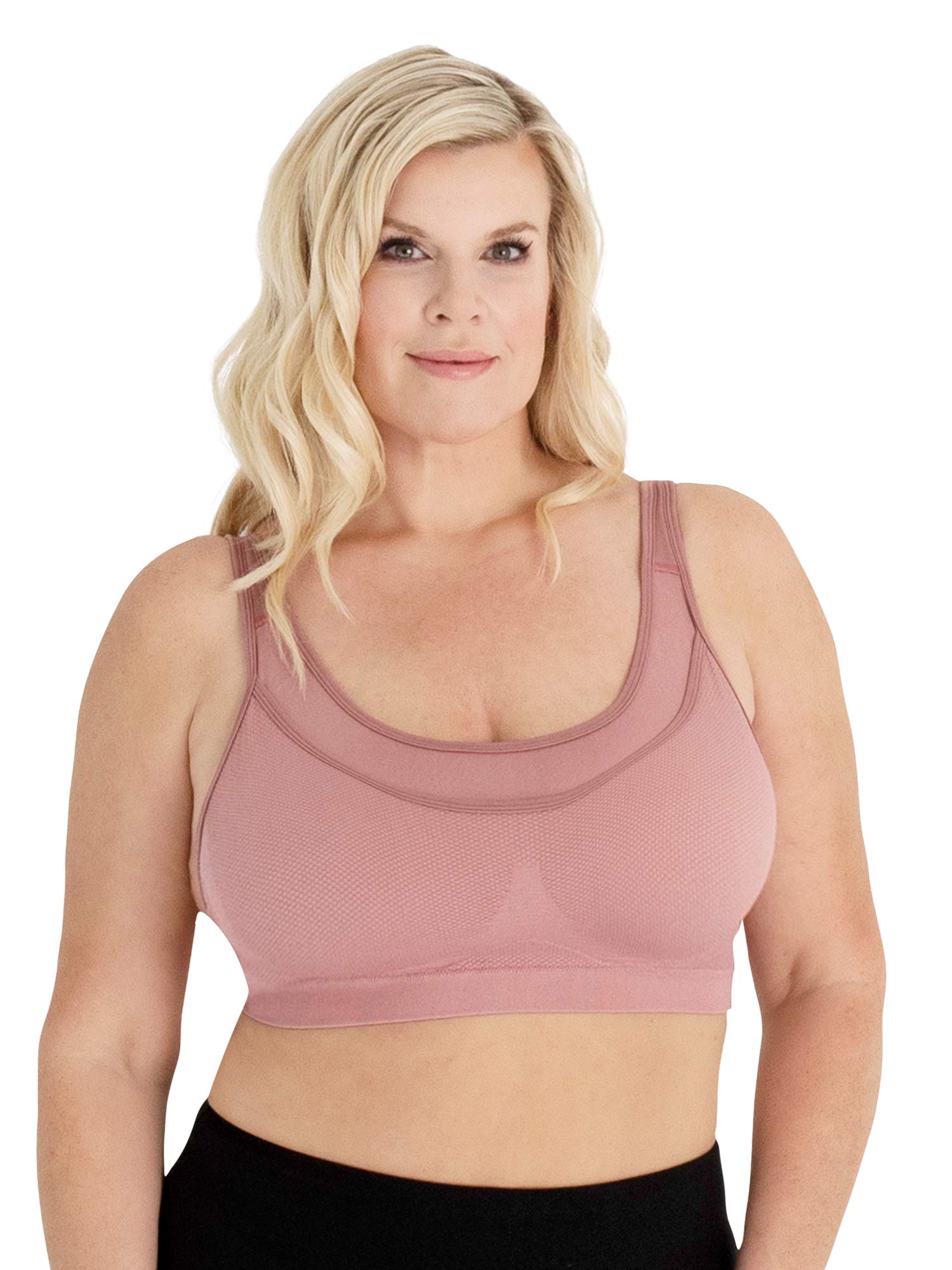 LEADING LADY Double Layer Seamless Cool Sports Bra for Women - Breathable Workout Top for Running, Yoga & Gym