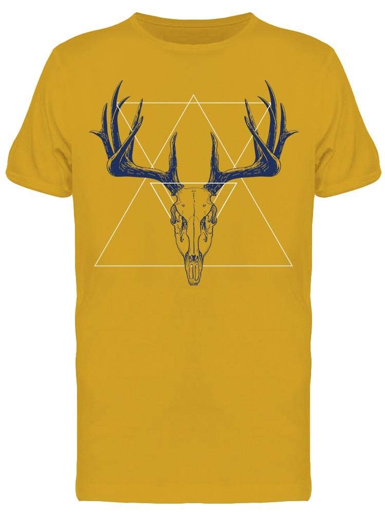 Hand Drawn Deer Skull Graphic T-Shirt for Men - Stylish & Unique Casual Wear for Outdoor Adventures & Street Fashion