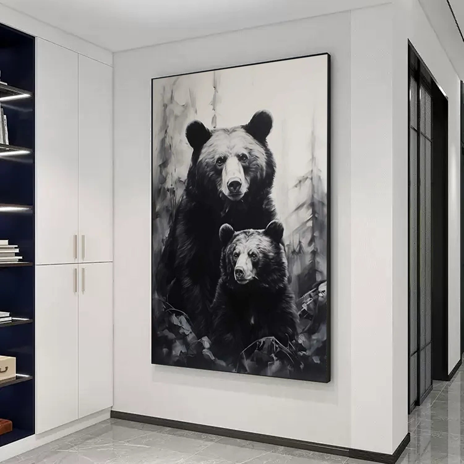 Animal Art Painting #AP161 - Handmade Canvas Wall Decor for Living Room, Bedroom & Office | Wildlife & Nature Inspired Artwork