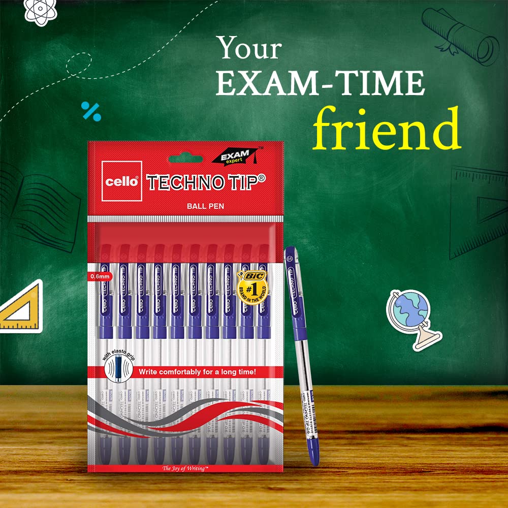 Cello Pin Point Ball Pen 10pcs Red for Office & School Writing
