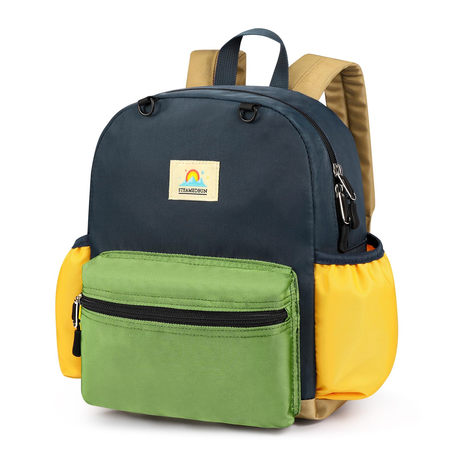 STEAMEDBUN Toddler Backpack for Boys & Girls 2-4 Years - 12 Inch Lightweight Preschool & Kindergarten Backpack - Perfect for Daycare, Travel & School Supplies Organization
