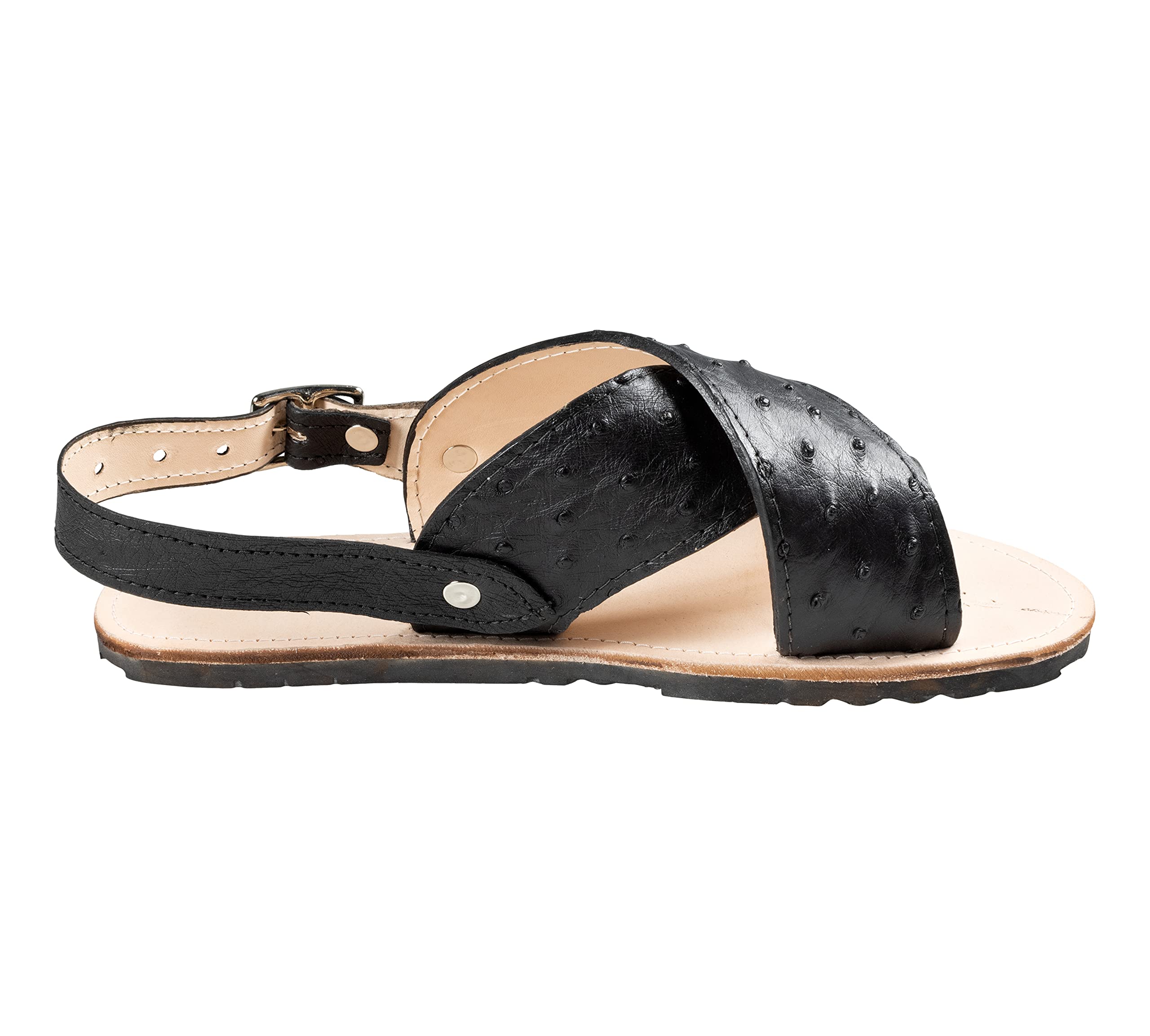 Genuine Ostrich Leather Men's Sandals - Handmade Huaraches Exotic Footwear for Summer | Beach, Vacation & Casual Wear