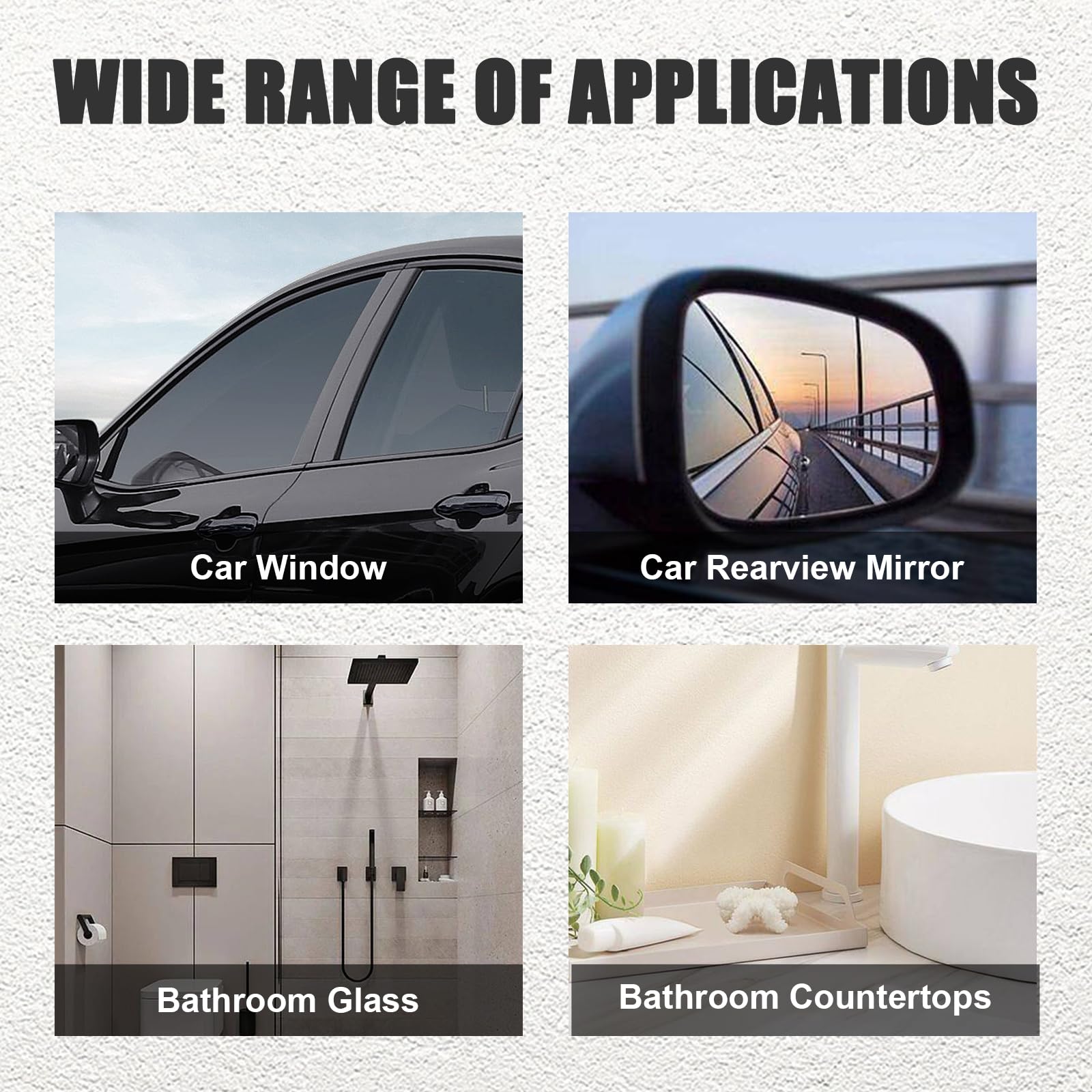 Ziciner 5.9 Inch Small Silicone Window Squeegee - Water Blade Scraper for Car Windshield, Auto Glass, Mirrors & Home Cleaning - Non-Slip Handle Multi-Purpose Cleaner (Black) - Perfect for Rainy Days, Car Wash & Household Window Cleaning