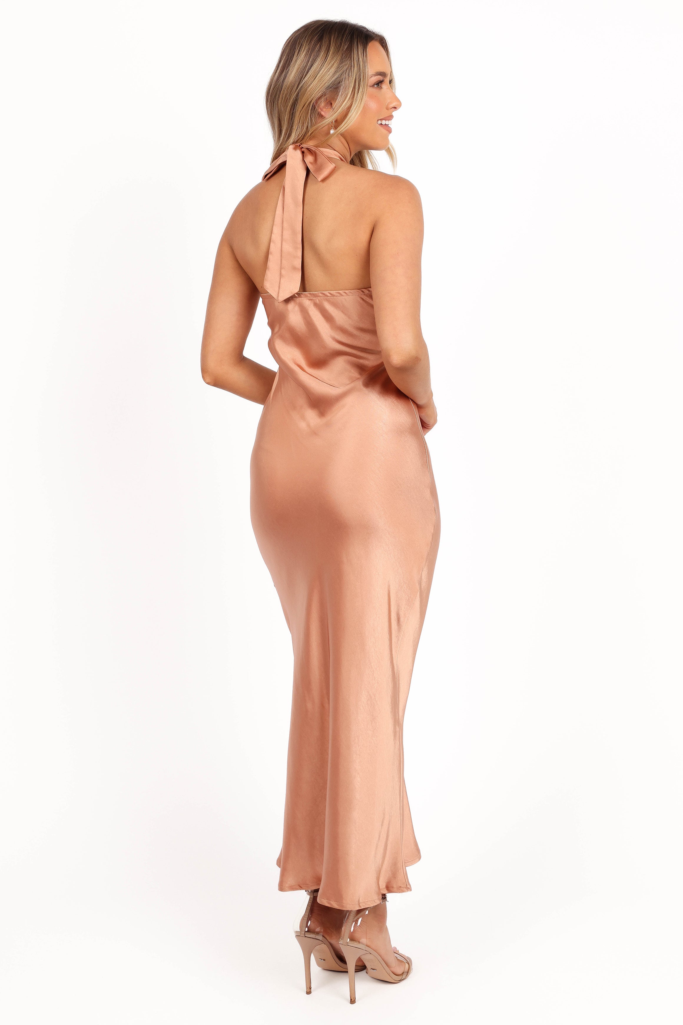 Grasie Women's Midi Dress in Bronze - Elegant A-Line Flowy Summer Dress for Casual Outings, Parties & Date Nights