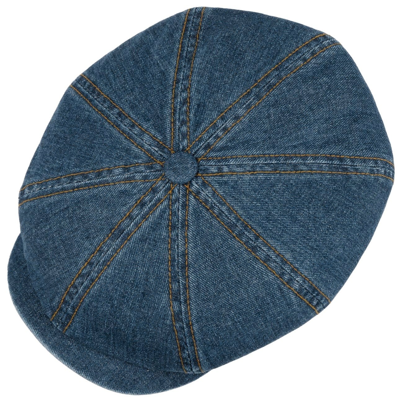 Stetson Hatteras Jeans Flat Cap for Men - Classic Cotton Denim Hat for Casual Wear, Outdoor Activities & Everyday Style