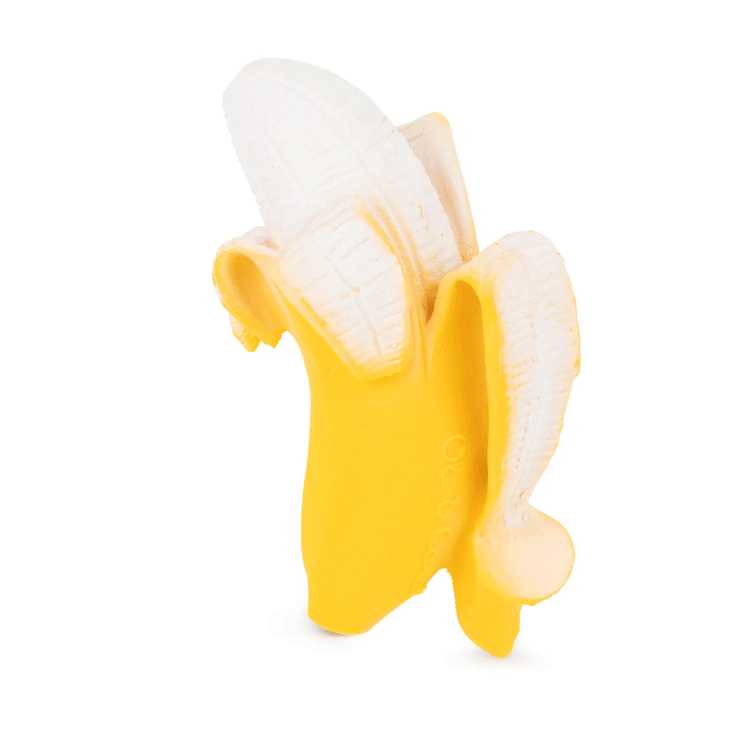 Ana the Banana Natural Rubber Baby Teether by Oli and Carol - Organic Teething Toy for Infants & Toddlers, Perfect for Soothing Sore Gums at Home or On-the-Go