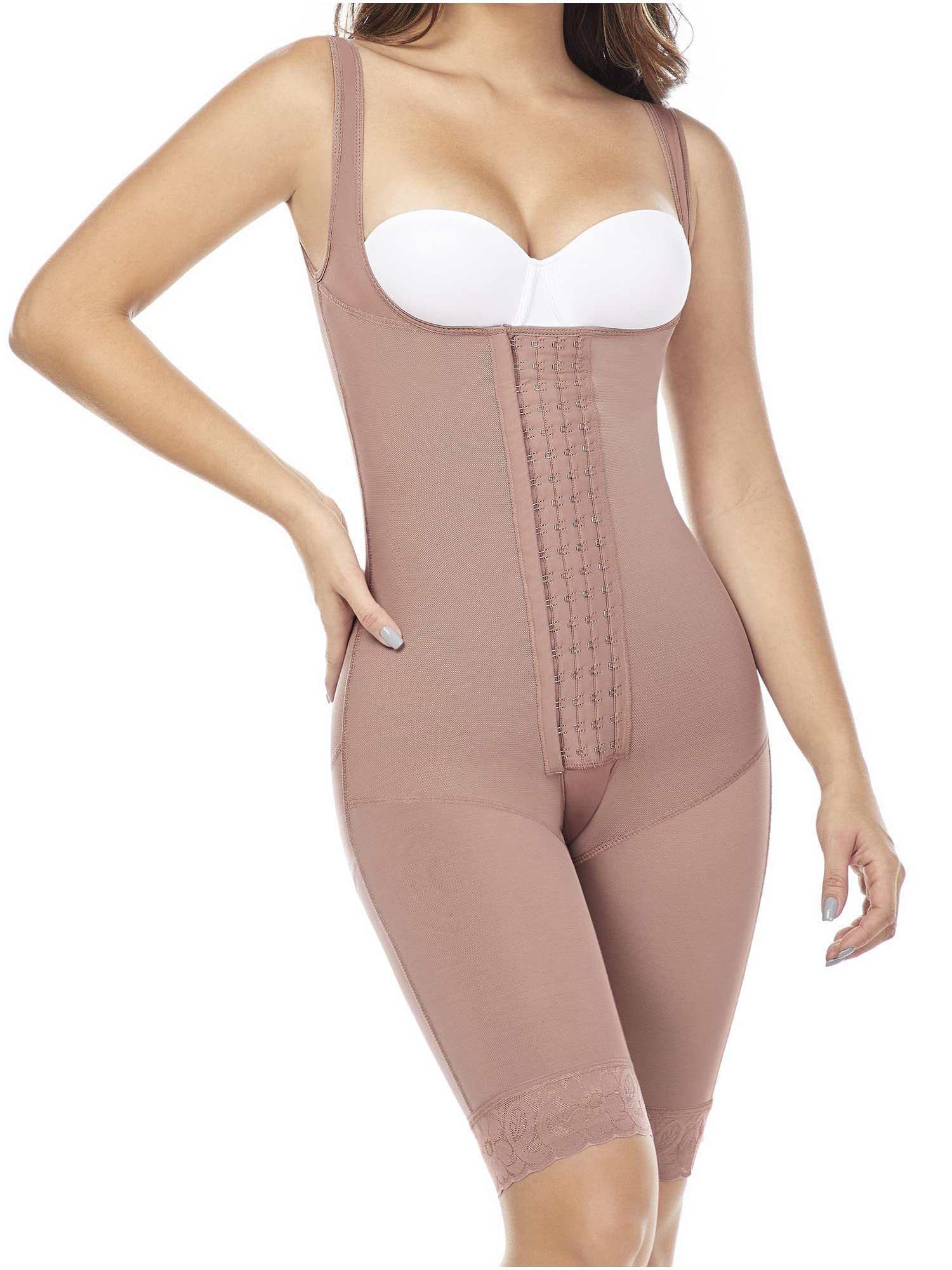 MARIAE FQ111 Post-Surgery Compression Garment for Women - Colombian Shapewear Full Body Shaper for Tummy Control & Waist Training | Perfect for Postpartum Recovery, C-Section & Liposuction