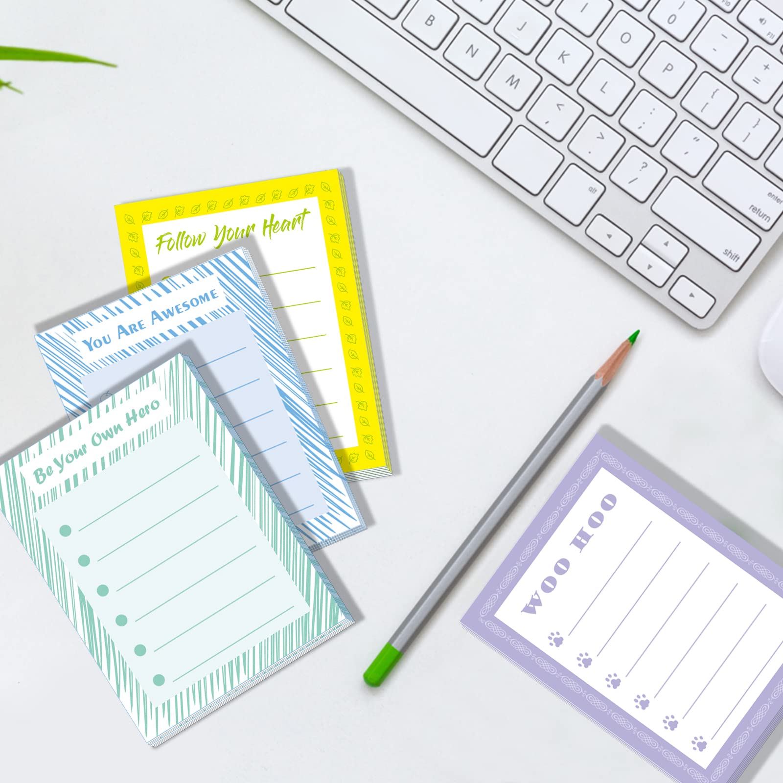 8-Pack Motivational Sticky Notes - Inspirational Memo Pads for Office, School & Home - Perfect for Students, Coworkers & Staff Appreciation Gifts - Great for Daily Reminders, Goal Tracking & Productivity Boosting