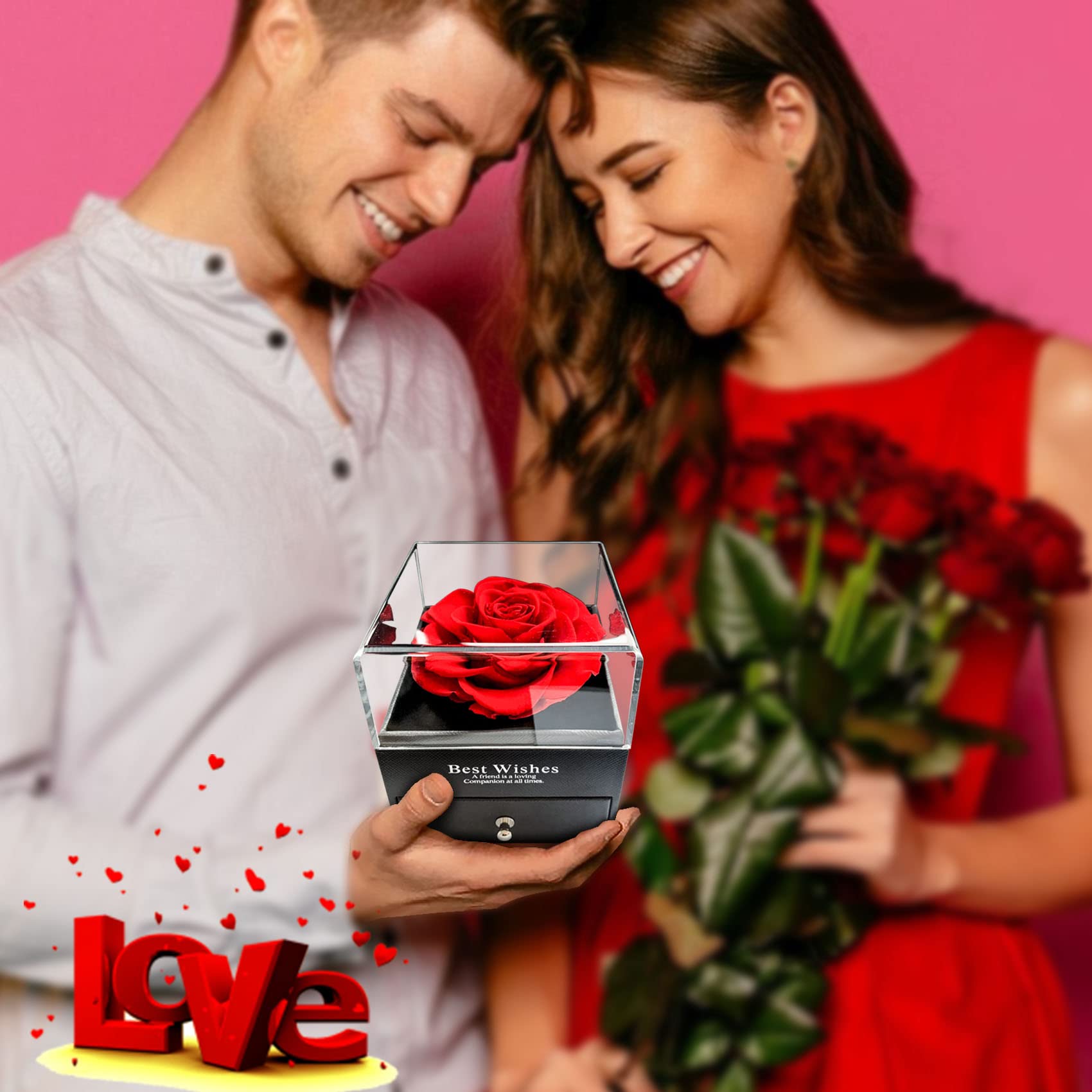 VANGOLD I Love You Necklace in 100 Languages - Romantic Valentine's Day Gift for Girlfriend, Wife & Mom - Perfect Anniversary, Birthday & Mother's Day Jewelry Present - Elegant Pendant for Date Night & Special Occasions