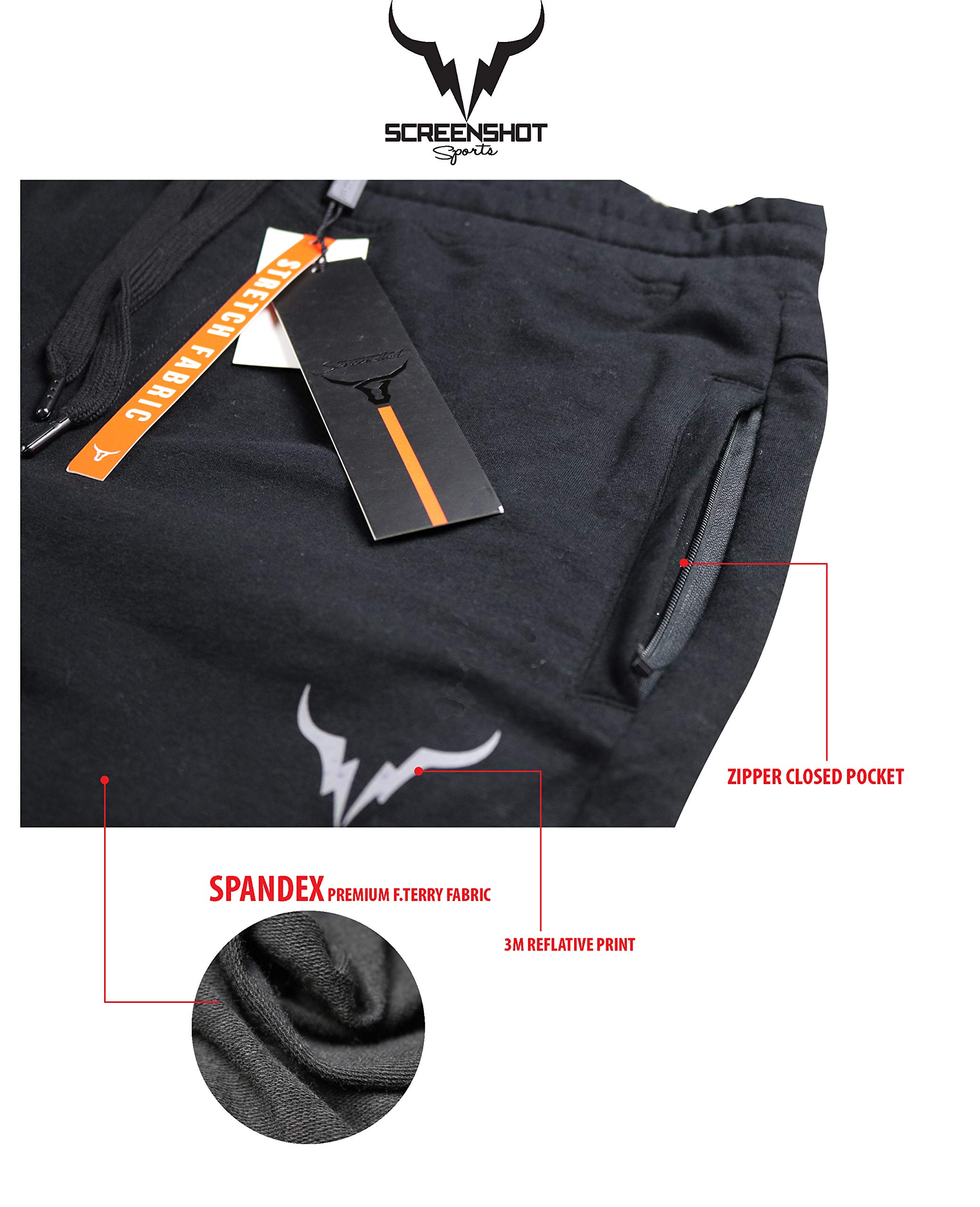 SCREENSHOT Men's Premium Slim Fit Workout Pants - Athletic Jogger Fitness Gym Sweatpants for Running, Training & Casual Wear