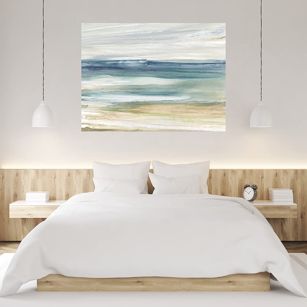 Ocean Breeze Canvas Wall Art by Carol Robinson - Handmade Fine Art Painting for Living Room, Bedroom, Office Decor - 46x35 Inches Ready to Hang - Perfect for Coastal, Nautical & Beach House Themes