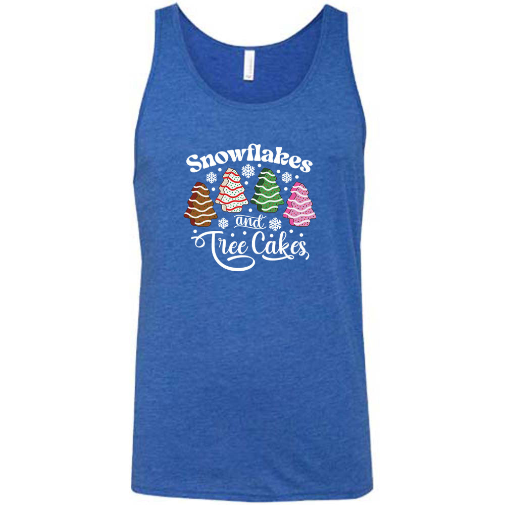 Snowflakes & Tree Cakes Graphic T-Shirt - Unisex Holiday Christmas Sweets Lover Tee - Perfect for Xmas Parties & Winter Festivals