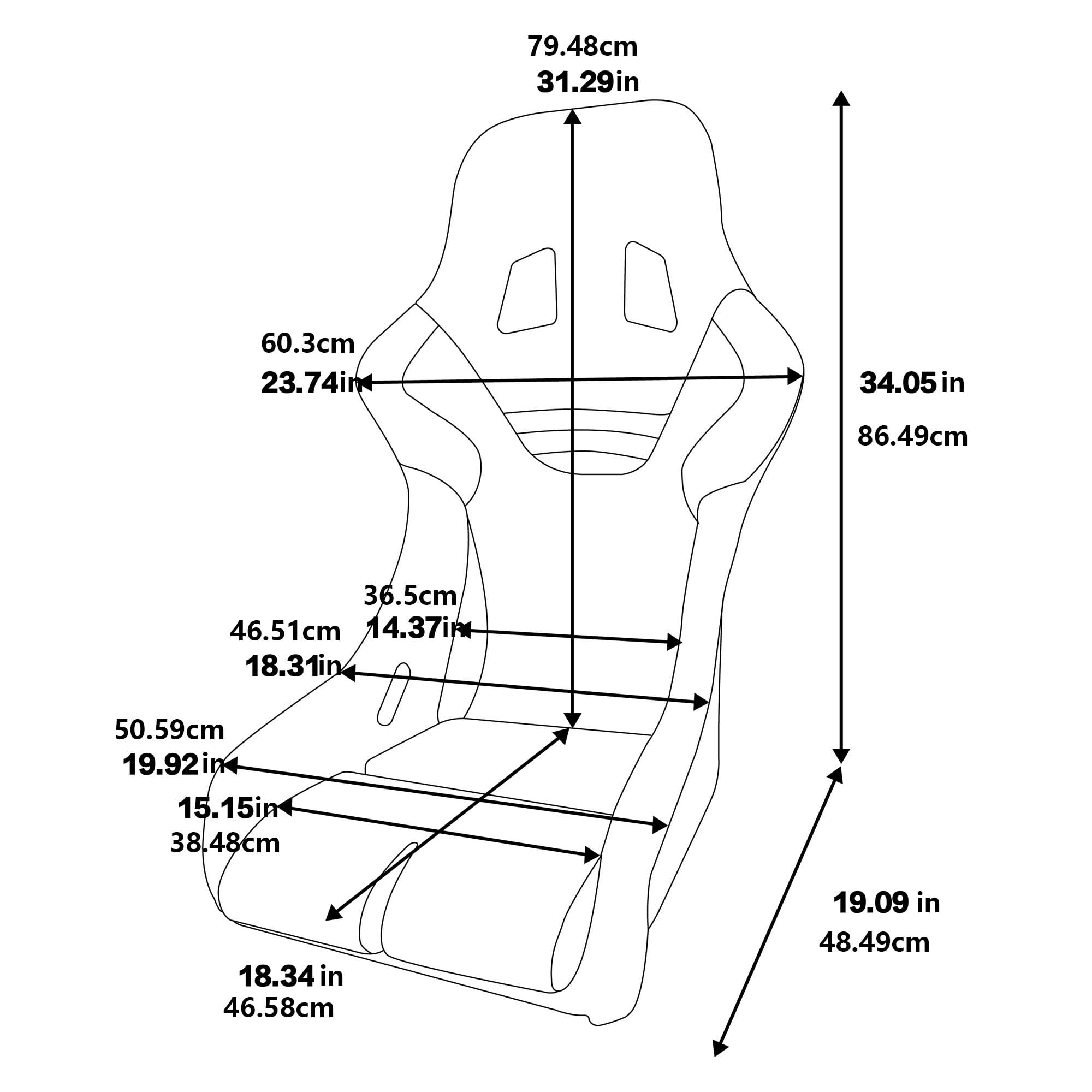 Universal Fiberglass Racing Bucket Seat - Size L, Silver Glitter Finish, Reinforced Fiberglass Back with Red Stitch Mesh Fabric & Dual Lock Slider | Perfect for Racing Simulators, Gaming Chairs, Drift Cars, Track Days & Street Performance Vehicles