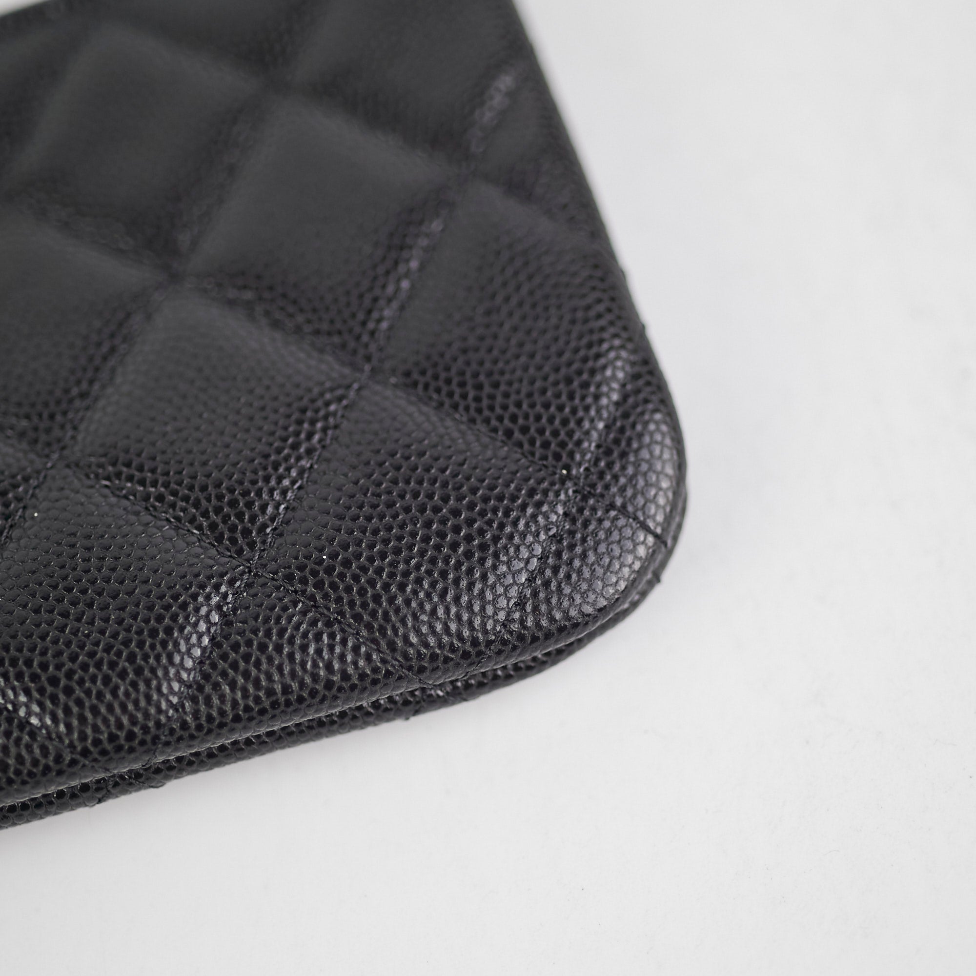 Chanel Mini O Case Black Caviar Leather Crossbody Bag - Luxury Designer Handbag for Women | Perfect for Evening Parties, Date Nights & Special Occasions